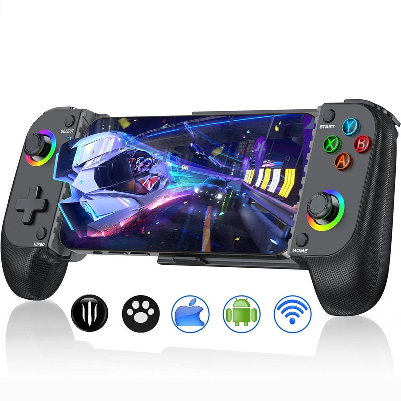 NinjaPlusOX Phone Controller for iPhone/Android with Hall Joystick, Wireless Controller for iPhone Support Xbox Game Pass, PlayStation, Steam Link, Call of Duty, Cloud Android iOS Controller - Image 1